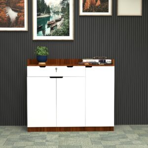 Malton Engineered Wood Shoe Rack, Cabinet, Storage, Rack, with Door
