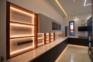 Modular Kitchen PU Paint Finish Delhi NCR